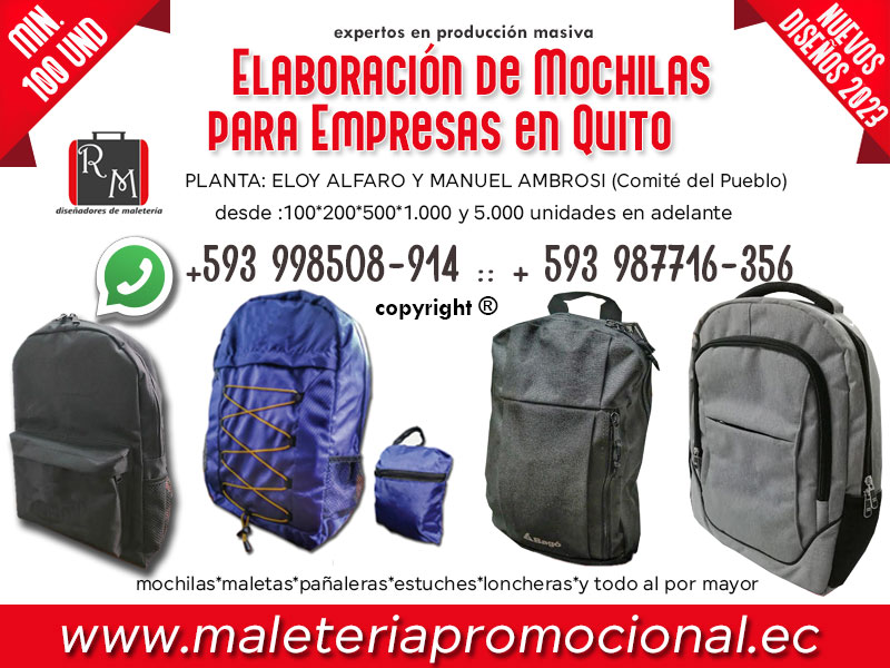 ELABORACION DE MOCHILAS PUBLICITARIAS PARA EMPRESAS Clasificados