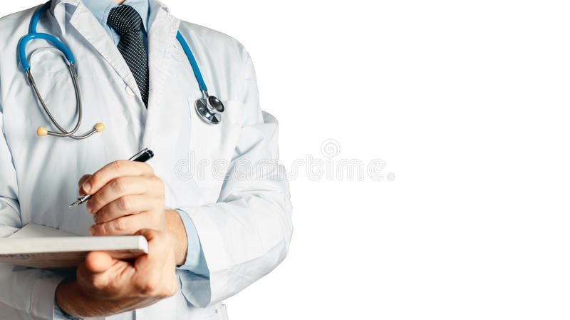 cuidado-medico-y-medicina-doctor-el-historial-medico-de-writes-data-aislado-en-el-fondo-blanco-96079946