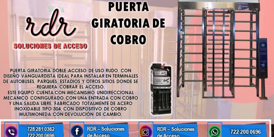 PUERTA-GIRATORIA-DE-COBRO-CON-DEVOLUCION-DE-CAMBIO-RDR-SOLUCIONES-DE-ACCESO-1